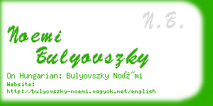 noemi bulyovszky business card